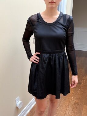 SIMONS Black Sheer Mesh Long Sleeve Dress Women’s Size Small BRAND NEW